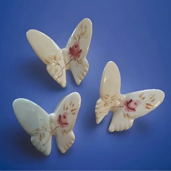 Vintage Lasting Products Porcelain Butterflies Wall Decor Cottage Gallery Wall - Picture 2 of 15